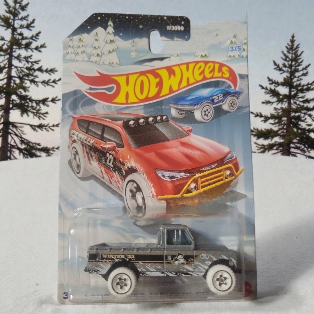 Hot Wheels 2022 Land Rover Series III Pickup (Silver) Winter W3099